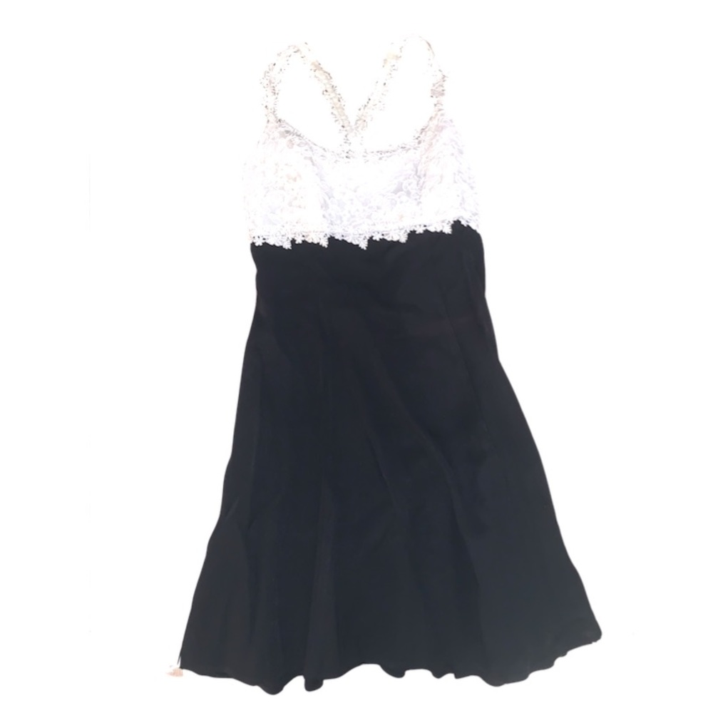 Black and White Lace Formal Dress